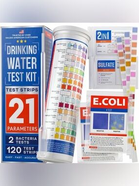 Water testing kit, 20 in 1, 120 test strips